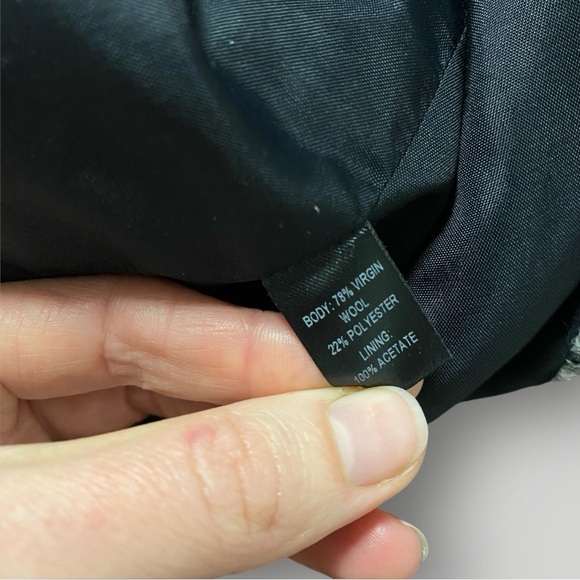 Peruvian Connection Virgin Wool Blend Black,Gray White Ombré Striped Coat Sz 10 - Picture 6 of 13